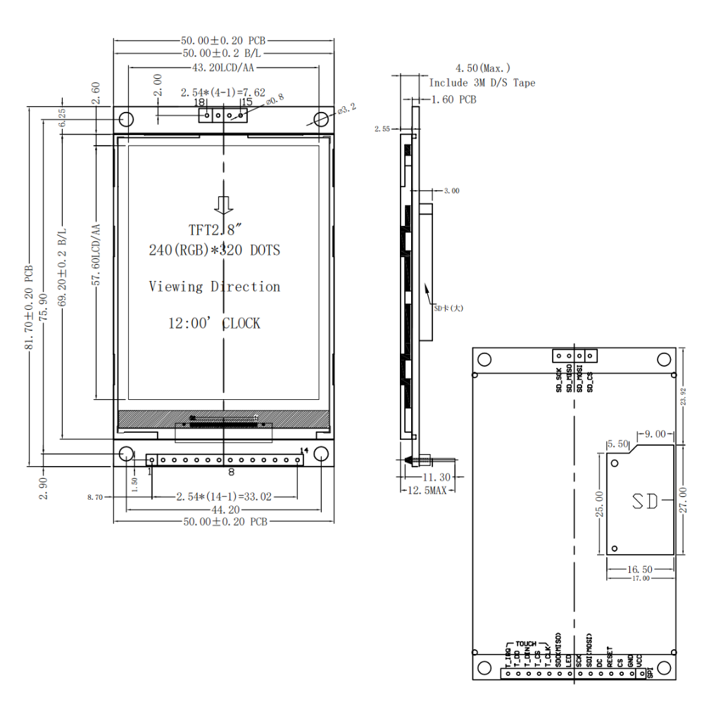 Moduł wyświetlacza TFT LCD 2,8 – Devkitc recenzja i cena