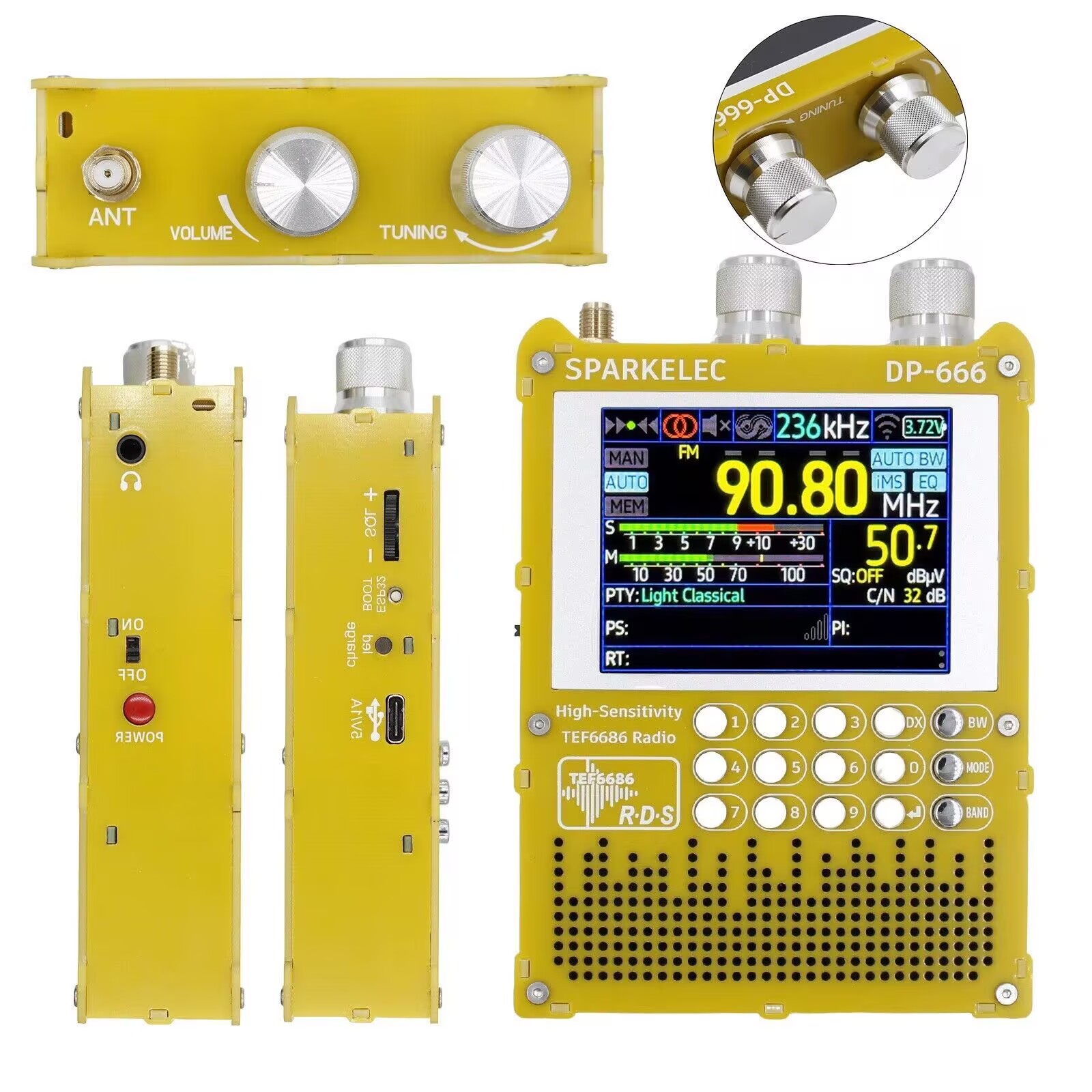 Nowe radio DP-666 TEF6686 o wy – Devkitc recenzja i cena